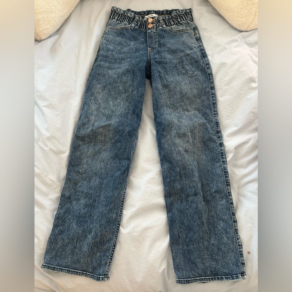 Abercrombie & Fitch Kids Dark Wash Wide-Legged Jeans (size slim 13/14)